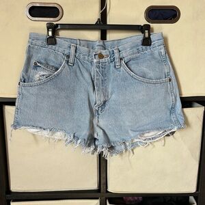 Denim Frayed Hem Women's Shorts
